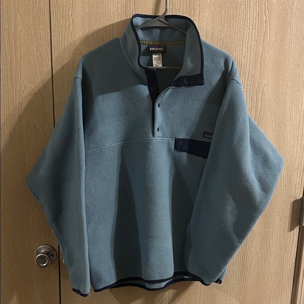 Patagonia Men's Light Blue Fleece Pullover